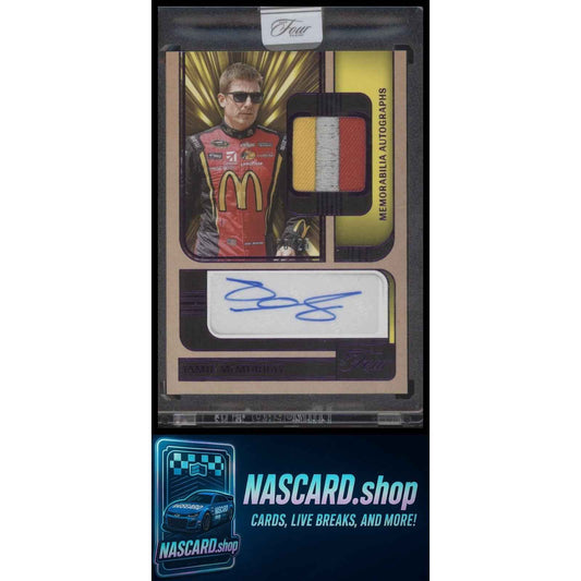 2025 Panini Turn Four #MA-JMY Jamie McMurray Memorabilia Autographs Purple #/25