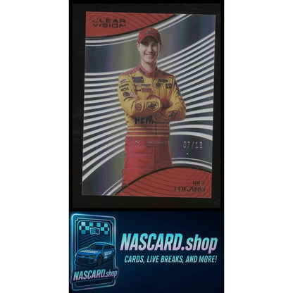 2023 Panini Chronicles #24 Joey Logano Clear Vision Gold #/10