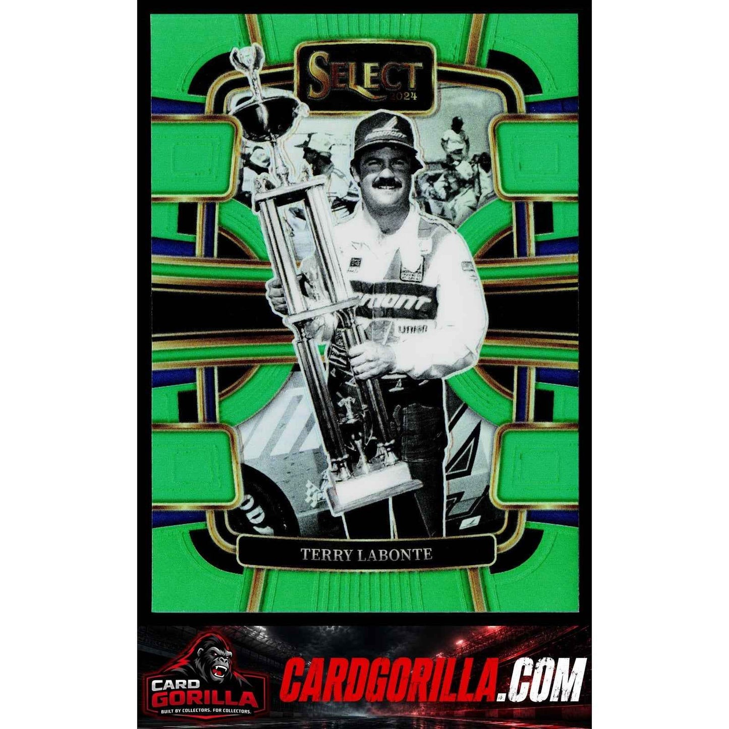 2024 Panini Select #85 Terry Labonte Neon Green Prizms #/75