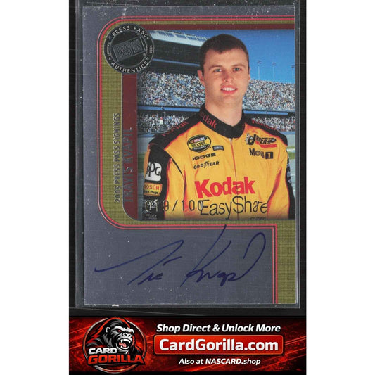 2005 Press Pass #NNO Travis Kvapil Signings Platinum #/100