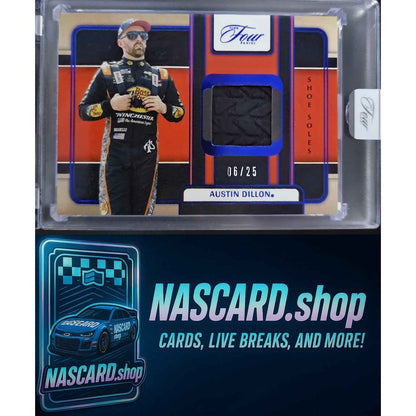 2025 Panini Turn Four #SS-AND Austin Dillon Shoe Soles Blue #/25