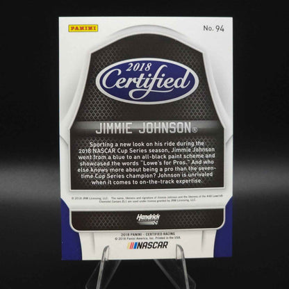 2018 Panini Certified Racing Cars Jimmie Johnson #94 Green 08/10 - Card Gorilla