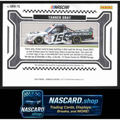 2024 Donruss #BRM-TG Tanner Gray Burning Rubber Materials Blue