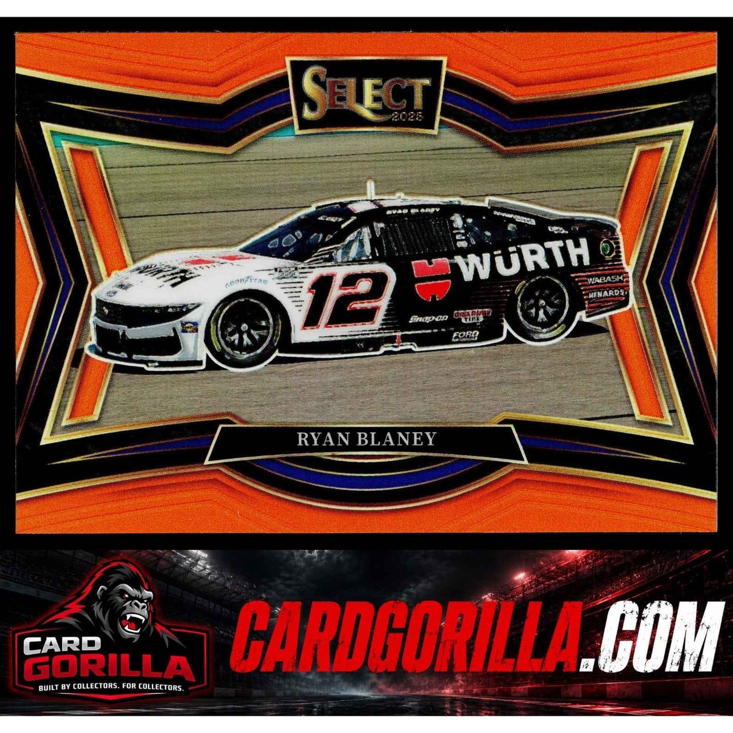 2025 Panini Select #134 Ryan Blaney Orange Prizms #/49