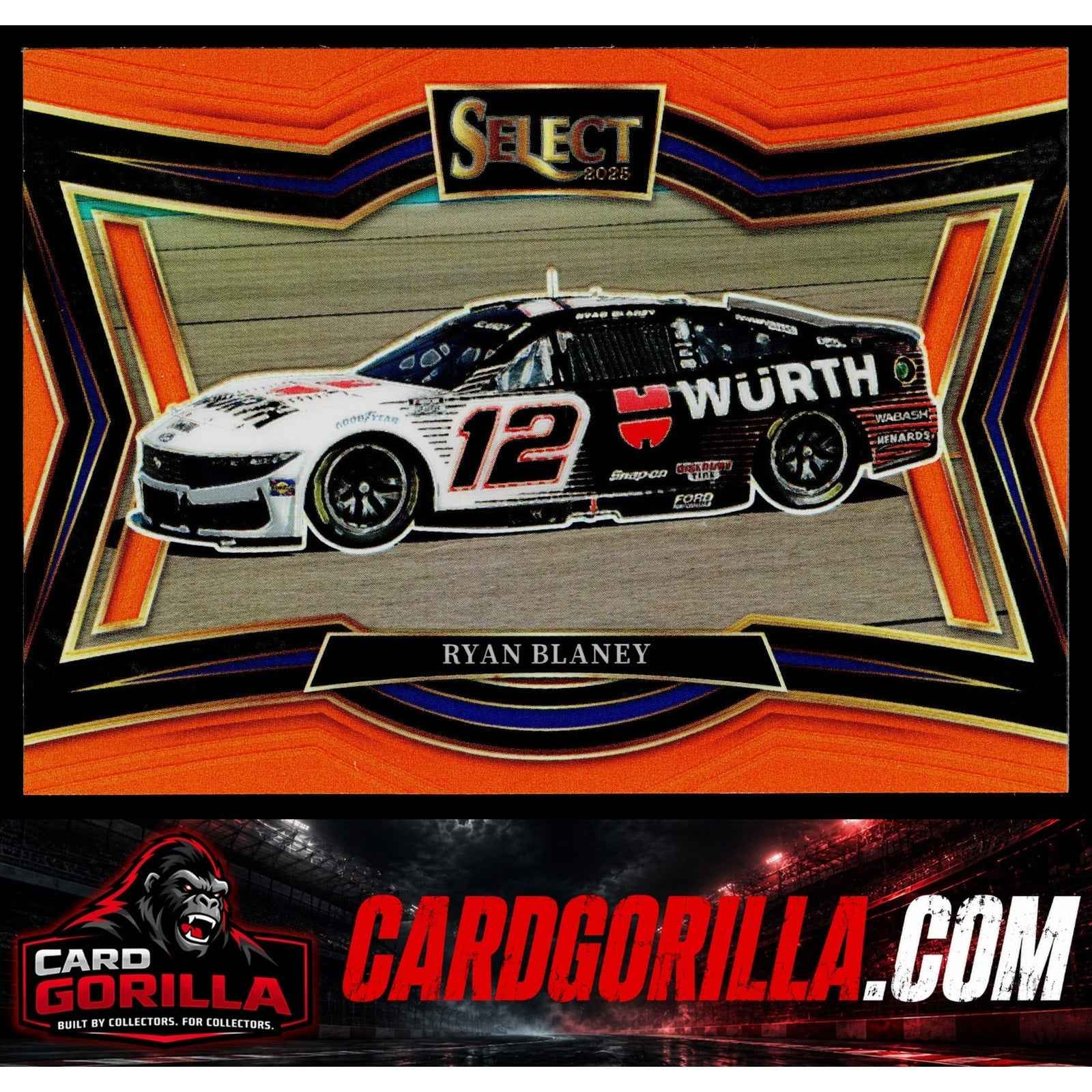 2025 Panini Select #134 Ryan Blaney Orange Prizms #/49