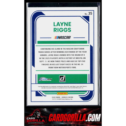 2026 Donruss #35 Layne Riggs Numbers #/34
