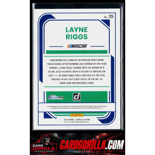 2026 Donruss #35 Layne Riggs Numbers #/34