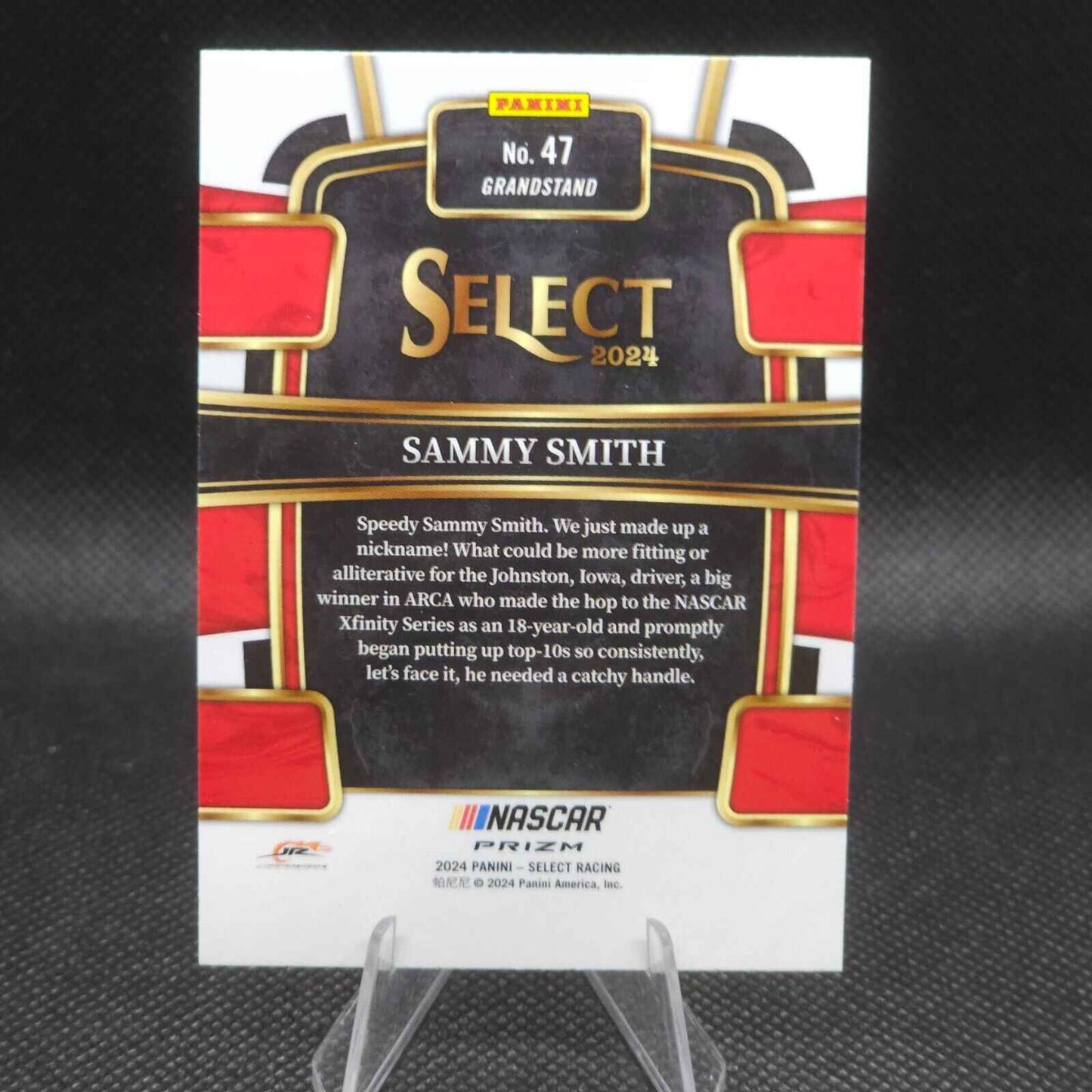 2024 Panini Select Racing Grandstand Orange Flash Prizm #47 Sammy Smith - NASCARD.shop