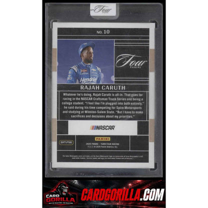 2025 Panini Turn Four #10 Rajah Caruth #/75