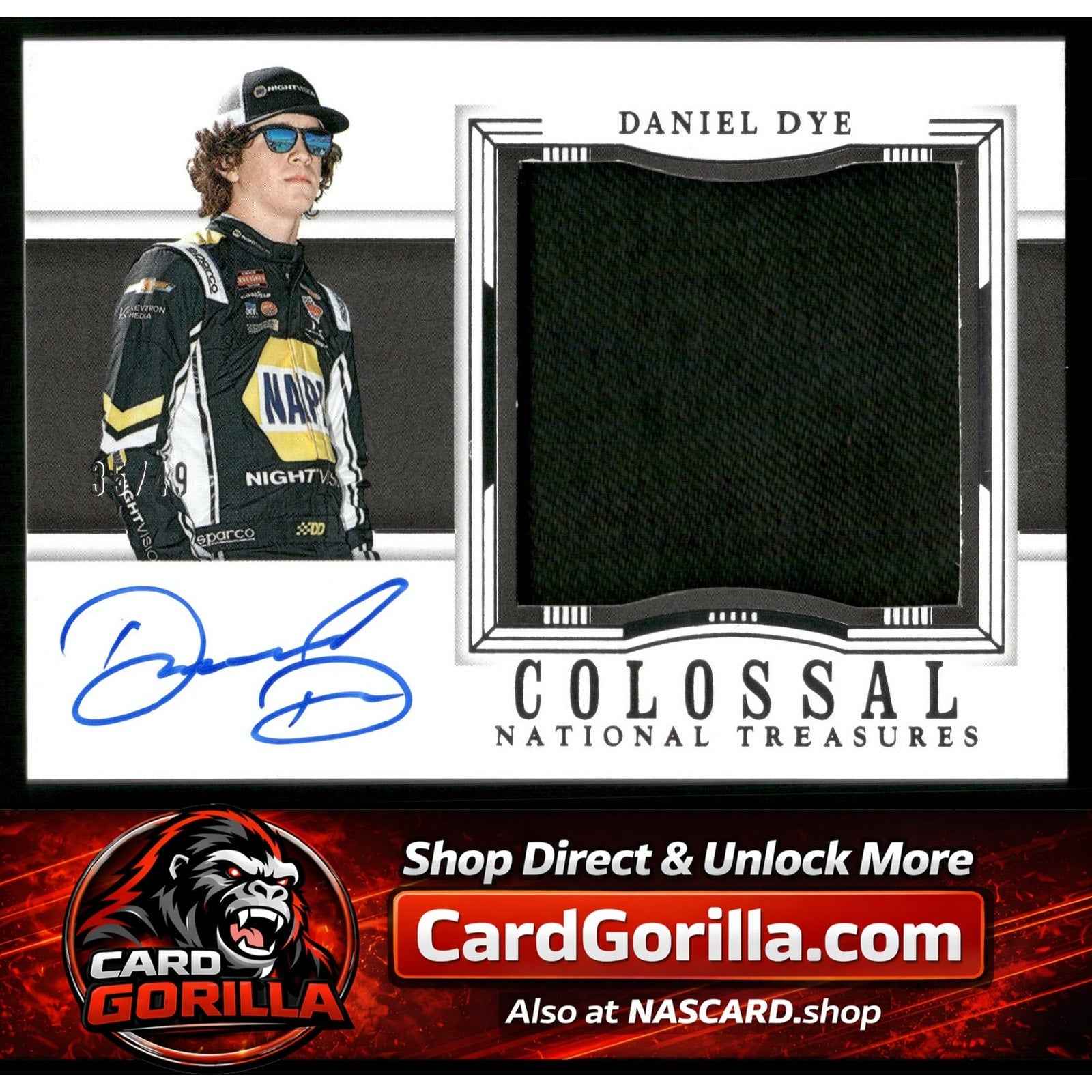 2024 Panini National Treasures #CMA-DYE Daniel Dye Colossal Material Auto #/49