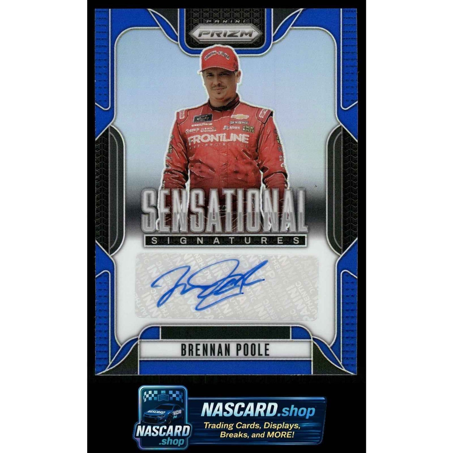 2025 Panini Prizm #SS-BPL Brennan Poole Sensational Signatures Blue #/49