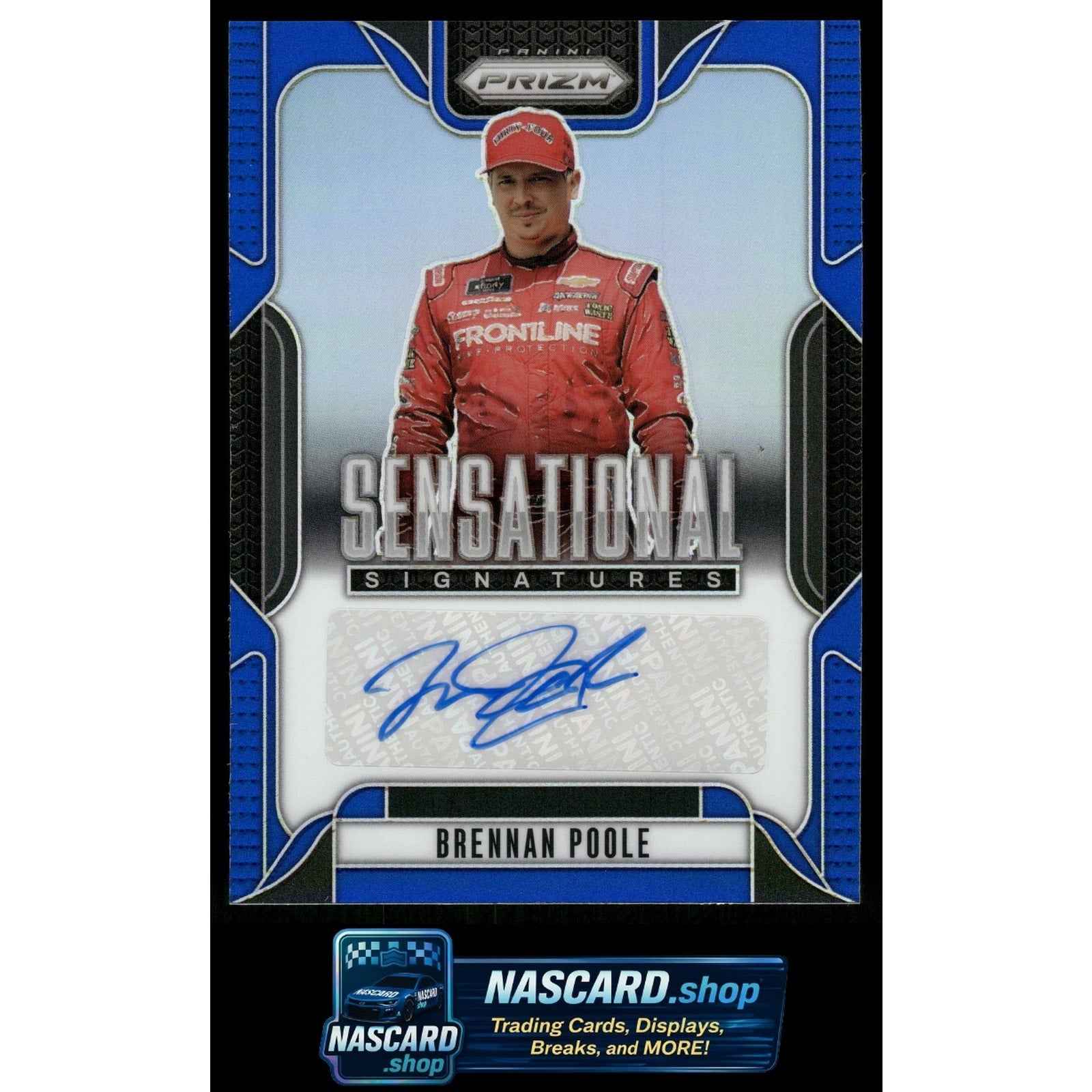 2025 Panini Prizm #SS-BPL Brennan Poole Sensational Signatures Blue #/49