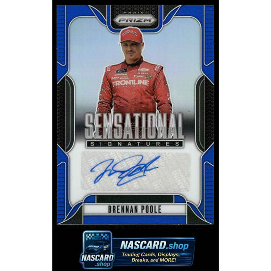 2025 Panini Prizm #SS-BPL Brennan Poole Sensational Signatures Blue #/49