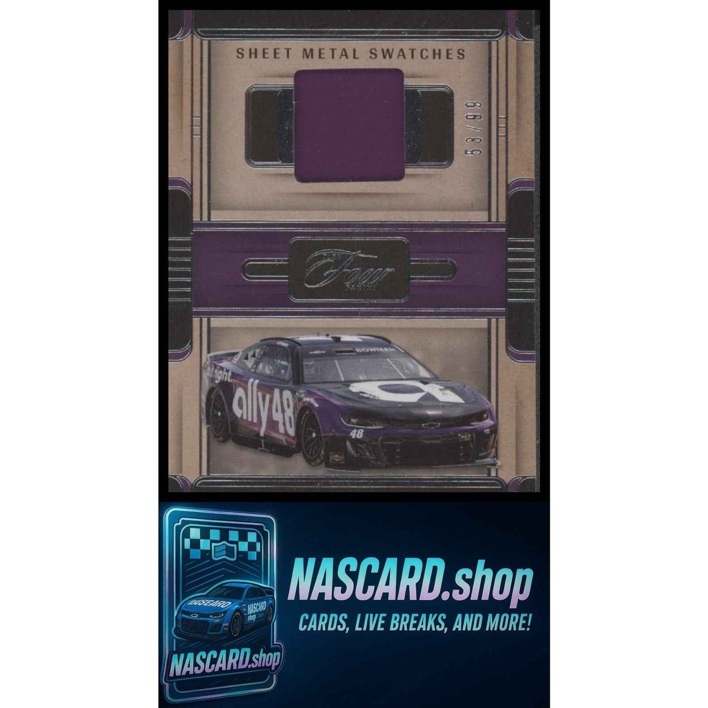 2025 Panini Turn Four #SWS-ABN Alex Bowman Sheet Metal Swatches #/99