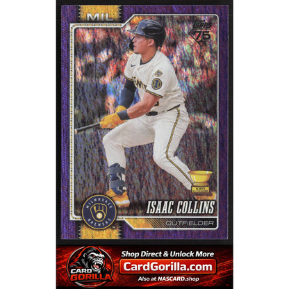 2026 Topps #202 Isaac Collins Purple Holo Foil #/250