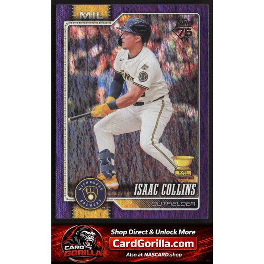 2026 Topps #202 Isaac Collins Purple Holo Foil #/250