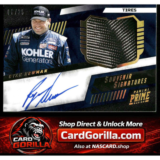 2023 Panini Prime #SSF-RN Ryan Newman Souvenir Signatures Tires #/25