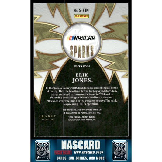 2024 Panini Select #S-EJN Erik Jones Sparks Flash Prizms - NASCARD.shop