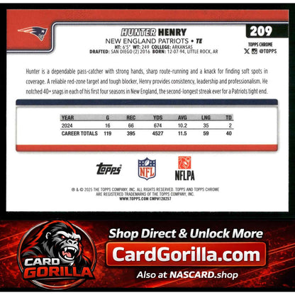 2025 Topps Chrome #209 Hunter Henry X-Fractor