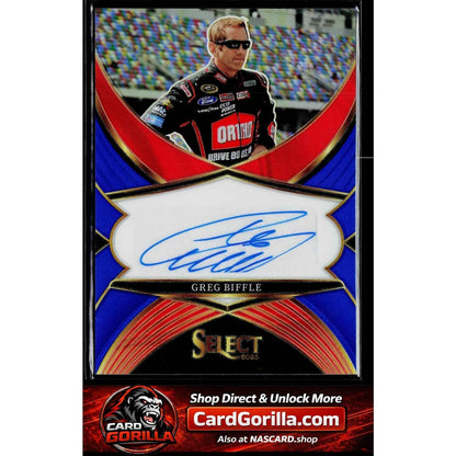 2025 Panini Select #LS-GBF Greg Biffle Legendary Signatures Blue Prizms #/99