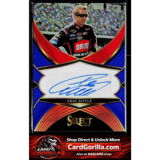 2025 Panini Select #LS-GBF Greg Biffle Legendary Signatures Blue Prizms #/99