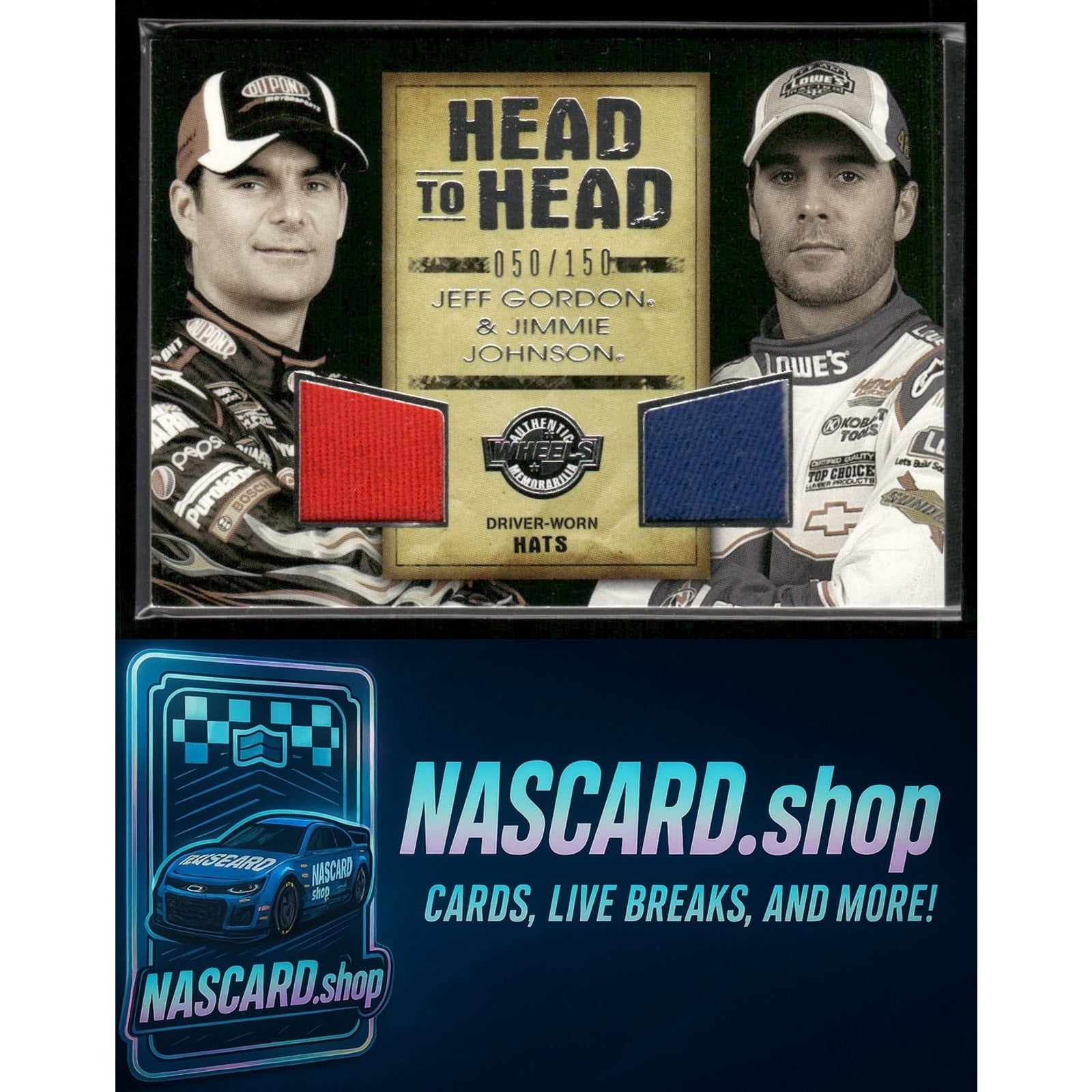 2010 Wheels Main Event Jeff Gordon Jimmie Johnson Head to Head #/150 - Card Gorilla
