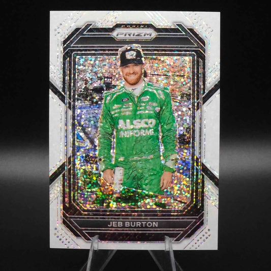 2023 Panini Prizm - Jeb Burton #81 White Sparkle Prizm - NASCARD.shop