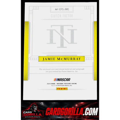 2024 National Treasures Jamie McMurray Clutch Factor Signatures Holo Gold #/10