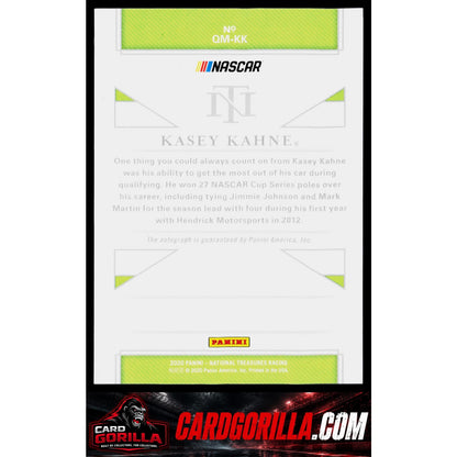 2020 Panini National Treasures #QM-KK Kasey Kahne Qualifying Marks #/94