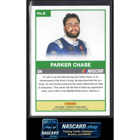 2023 Panini Chronicles #6 Parker Chase Score Blue #/199