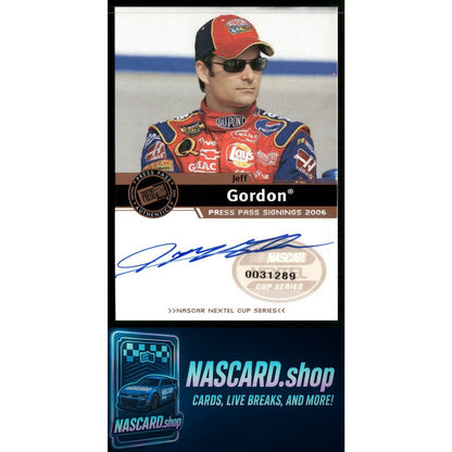 2006 Press Pass Jeff Gordon Signings - NASCARD.shop