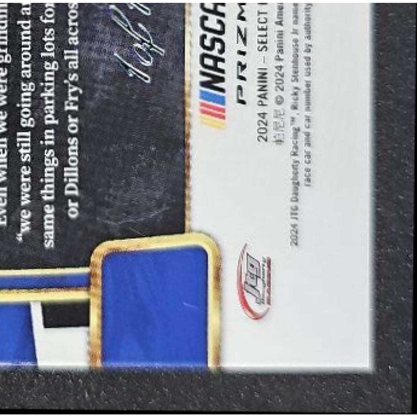 2024 Panini Select Nascar Ricky Stenhouse Jr #12 Black Finite Prizms 1/1