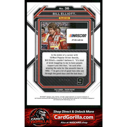2023 Panini Prizm #36 Bill Elliott Rainbow Prizm #/24