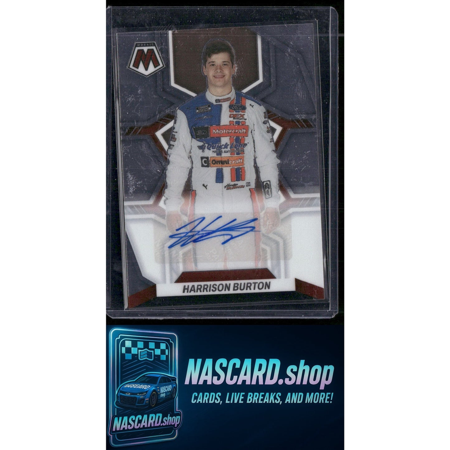 2023 Panini Chronicles #4 Harrison Burton Mosaic Autographs - Card Gorilla