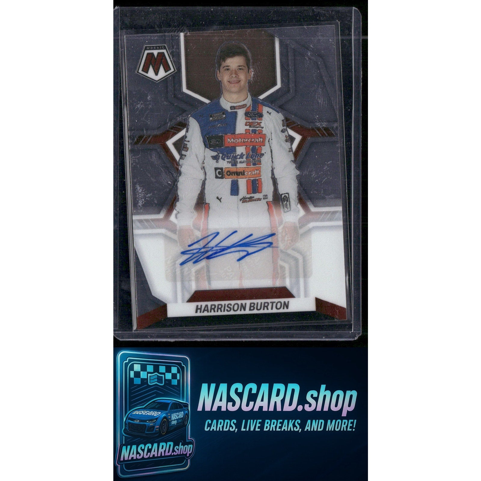 2023 Panini Chronicles #4 Harrison Burton Mosaic Autographs - Card Gorilla