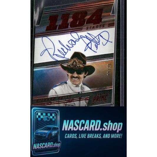2023 Panini Prime Richard Petty Die Cut Prime Number Signatures Red #/25 - NASCARD.shop