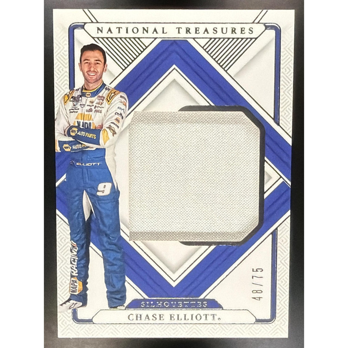 2025 Panini National Treasures Chase Elliott #22 Silhouettes 48/75 MEM