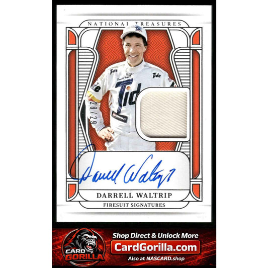 2025 Panini National Treasures #FS-DWT Darrell Waltrip Firesuit Signatures #/29