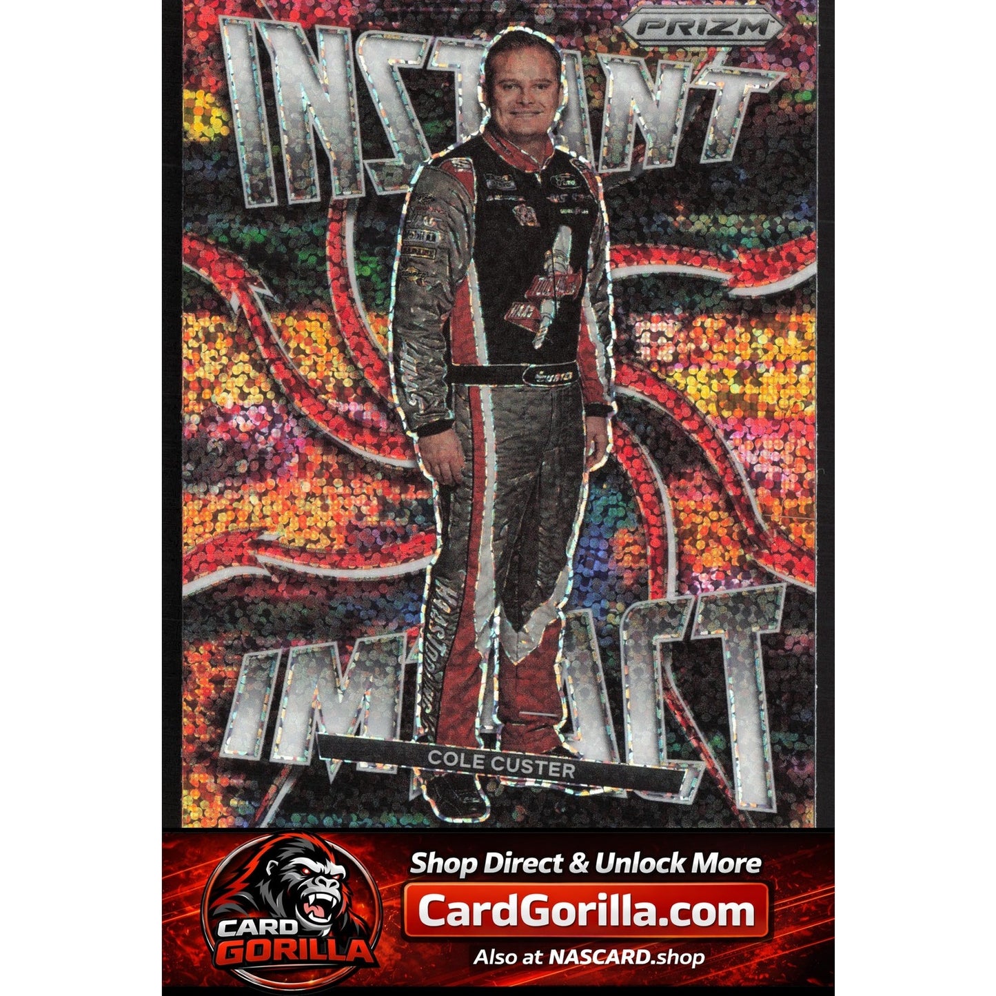 2022 Panini Prizm #II-6 Cole Custer Instant Impact White Sparkle Prizm