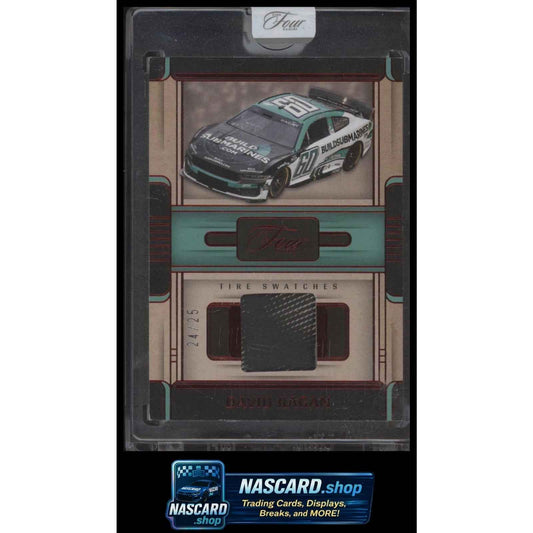 2025 Panini Turn Four #TS-DRG David Ragan Tire Swatches Red #/25