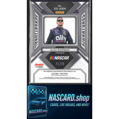 2024 Panini Prizm #SS-ABN Alex Bowman Sensational Signatures Blue #/49