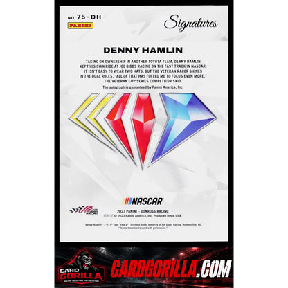 2023 Panini Prime #75-DH Denny Hamlin NASCAR 75th Anniversary Signatures