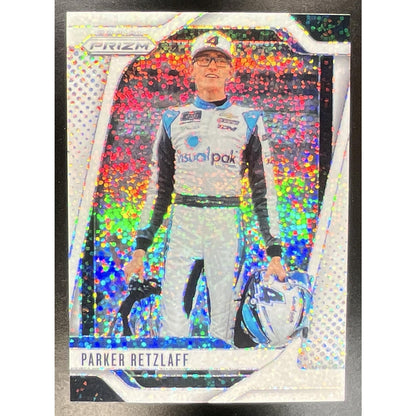 2025 Panini Prizm NASCAR Parker Retzlaff #58 White Sparkle Prizms