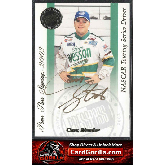 2002 Press Pass #NNO Cam Strader Signings Gold #/50