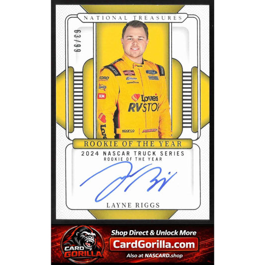 2025 Panini National Treasures Layne Riggs Rookie Of The Year Auto #/99