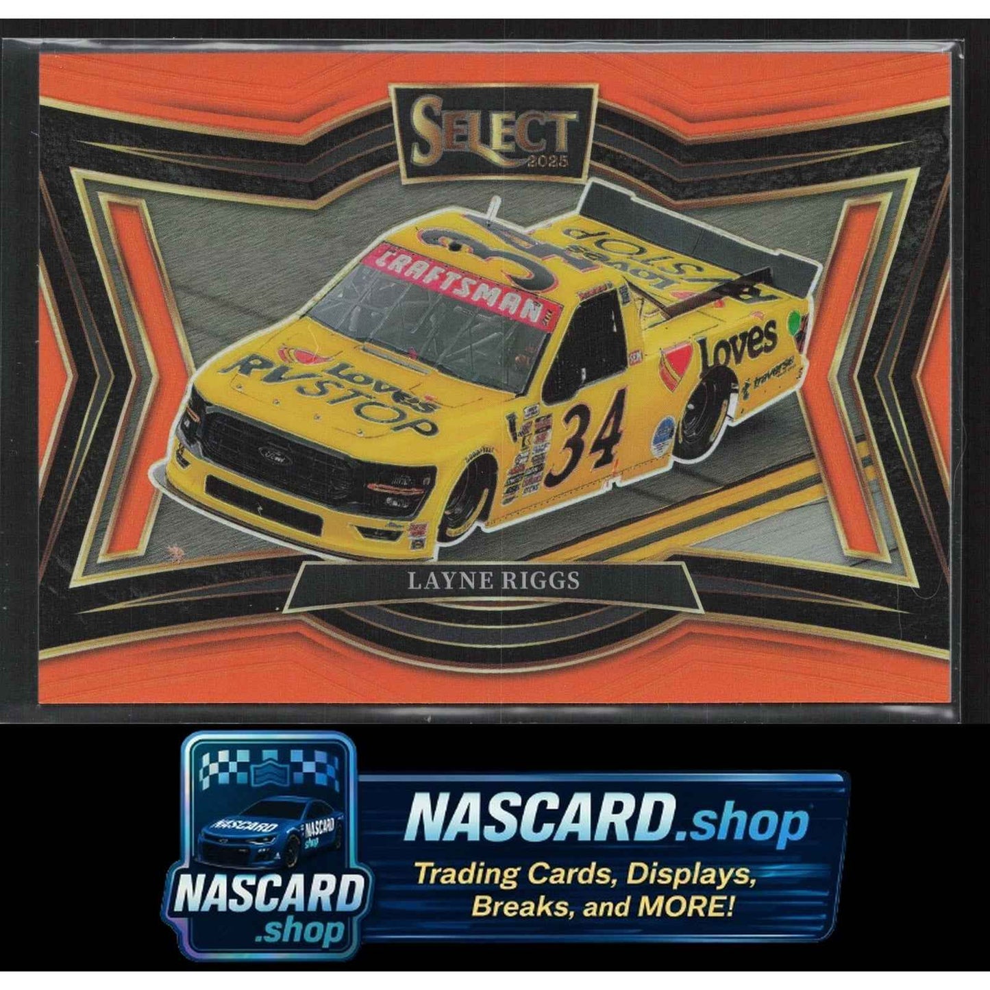 2025 Panini Select #109 Layne Riggs Orange Prizms #/49