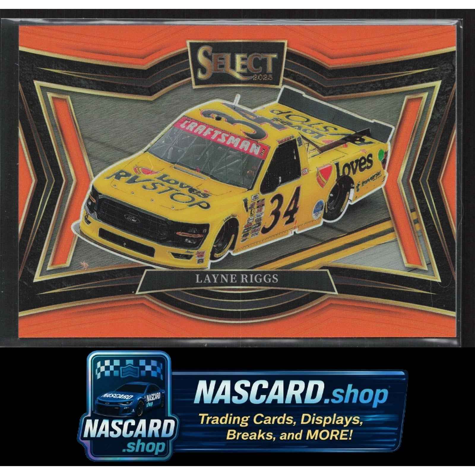 2025 Panini Select #109 Layne Riggs Orange Prizms #/49