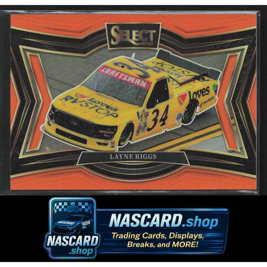 2025 Panini Select #109 Layne Riggs Orange Prizms #/49