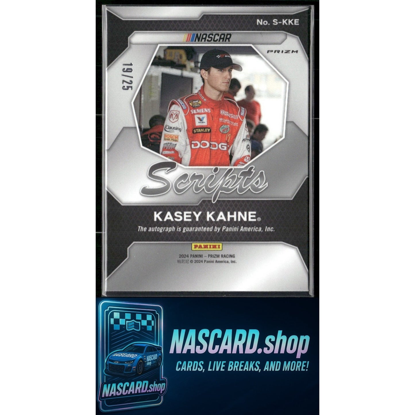 2024 Panini Prizm #S-KKE Kasey Kahne Scripts Mojo #/25