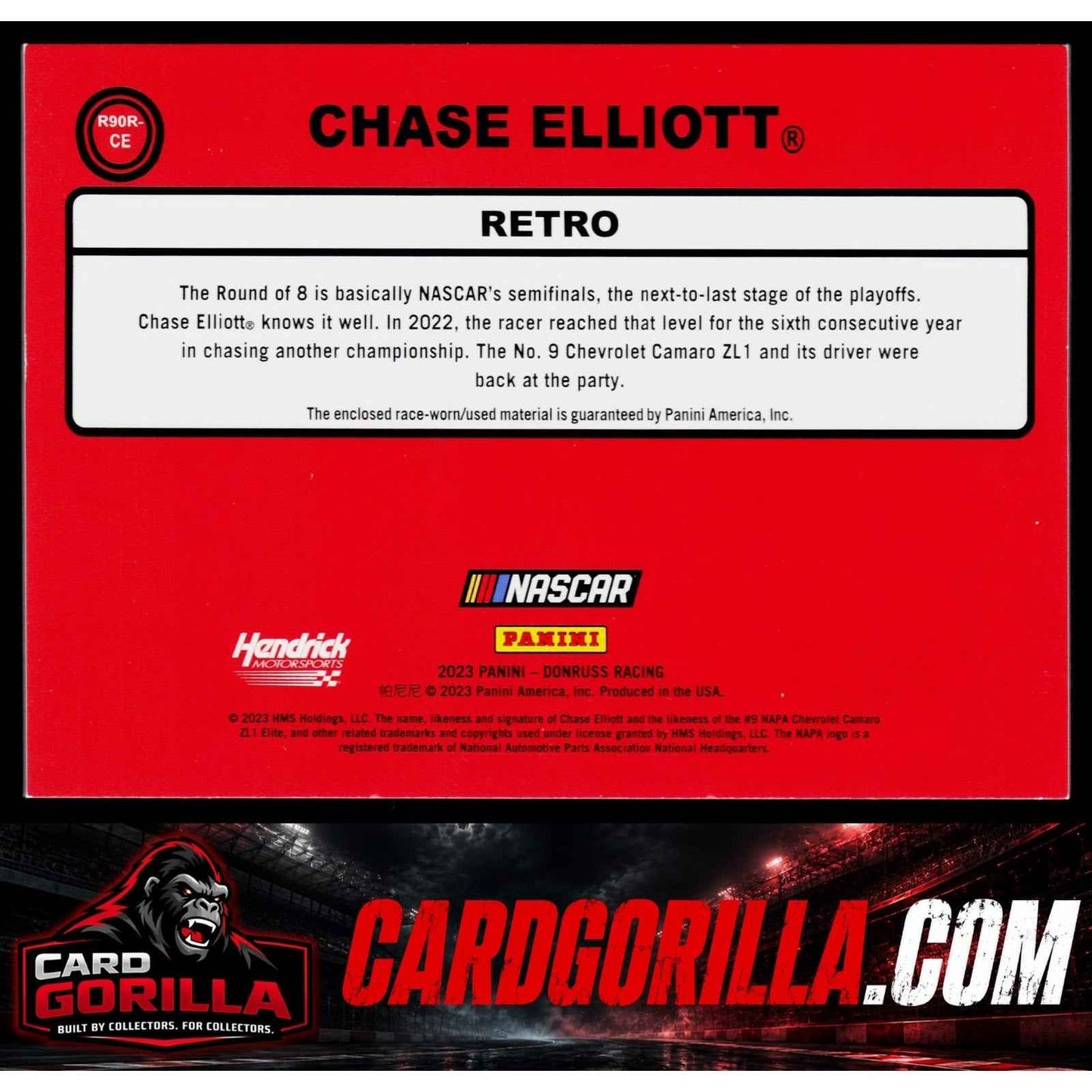 2023 Donruss #R90R-CE Chase Elliott Retro 1990 Relics